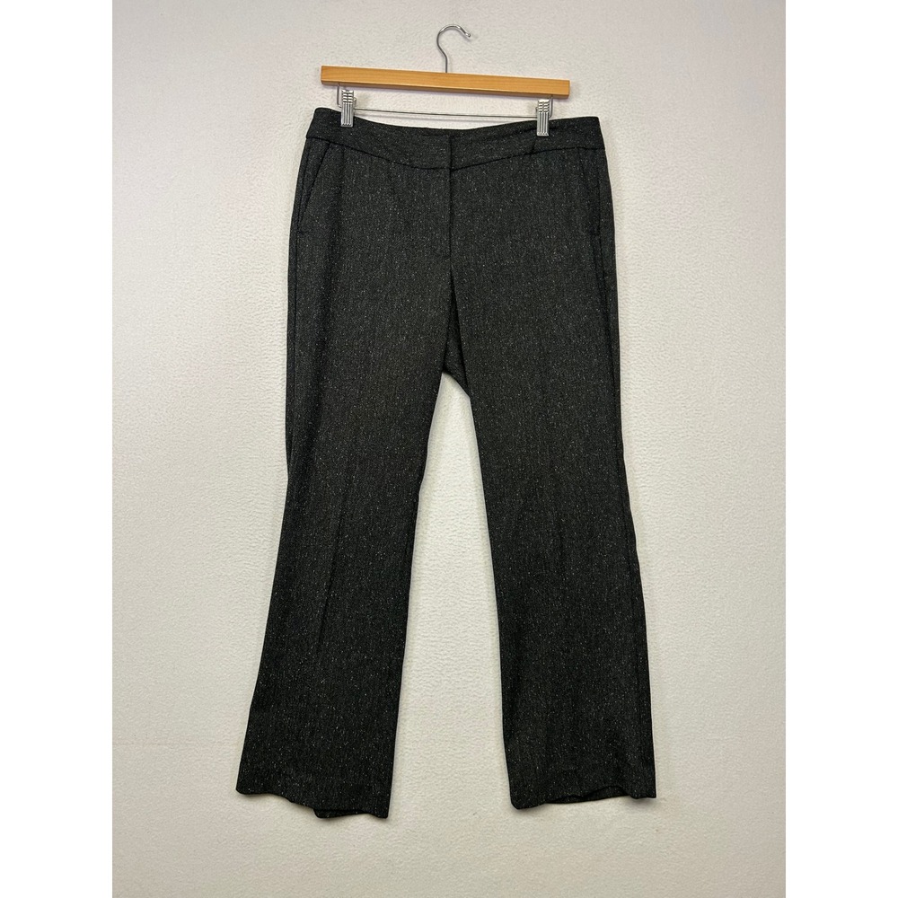 Career Ann Taylor Factory Women 10P Gray Speckled Straight Leg Pant Professional